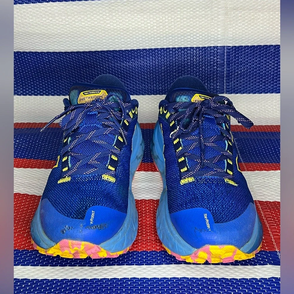 New Balance Fresh Foam X More Trail v2 Vibram Sole Blue Vibrant Pink Size 7.5 - Picture 11 of 15